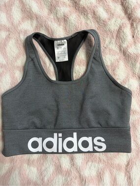 adidas Charcoal Gray Racerback Sports Bra